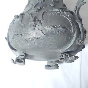 Art Nouveau Ornate Pitcher-Shaped Vase in Pewter image 9