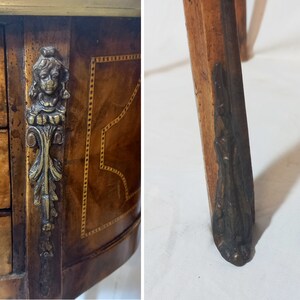 Antique Side Tables / Nightstands with Marquetry in the Louis XV-XVI Transition Style image 10