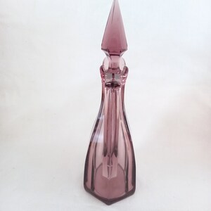 Purple Glass Cruet Bottle with Point Stopper image 5