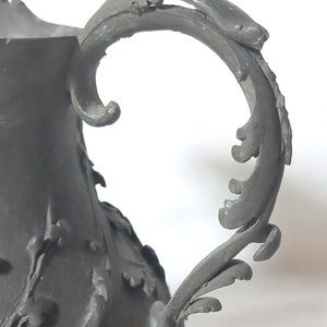 Art Nouveau Ornate Pitcher-Shaped Vase in Pewter image 4