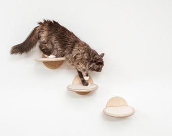 NEW cat climbers Safe runway for cats on wall Wall Mounted Cat Step Perfectly cat shelves Minimalistic design cat perch Cat floating shelves