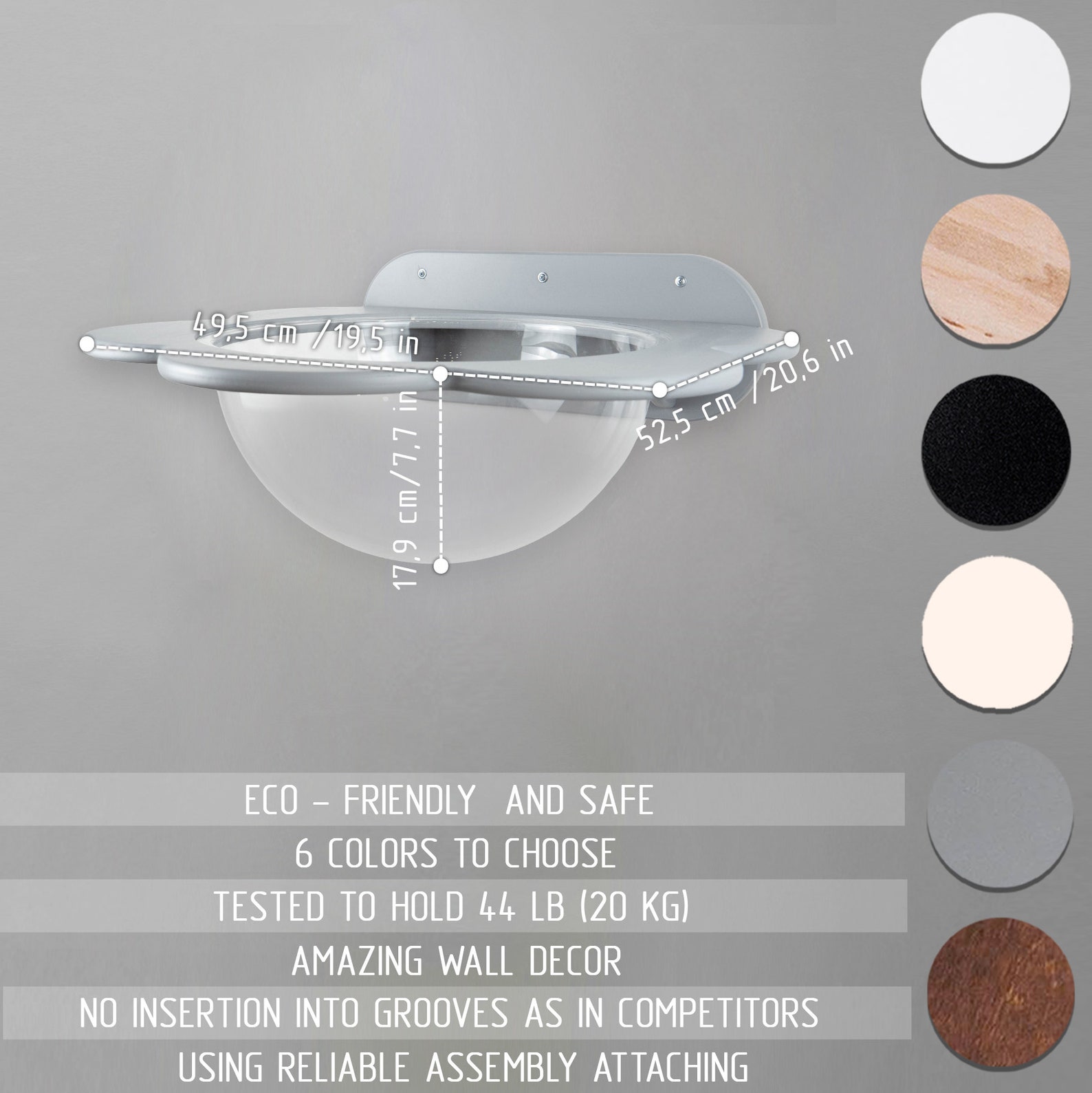 Wallmounted Transparent Chaise Lounge for Cats Cat Window Bed Etsy