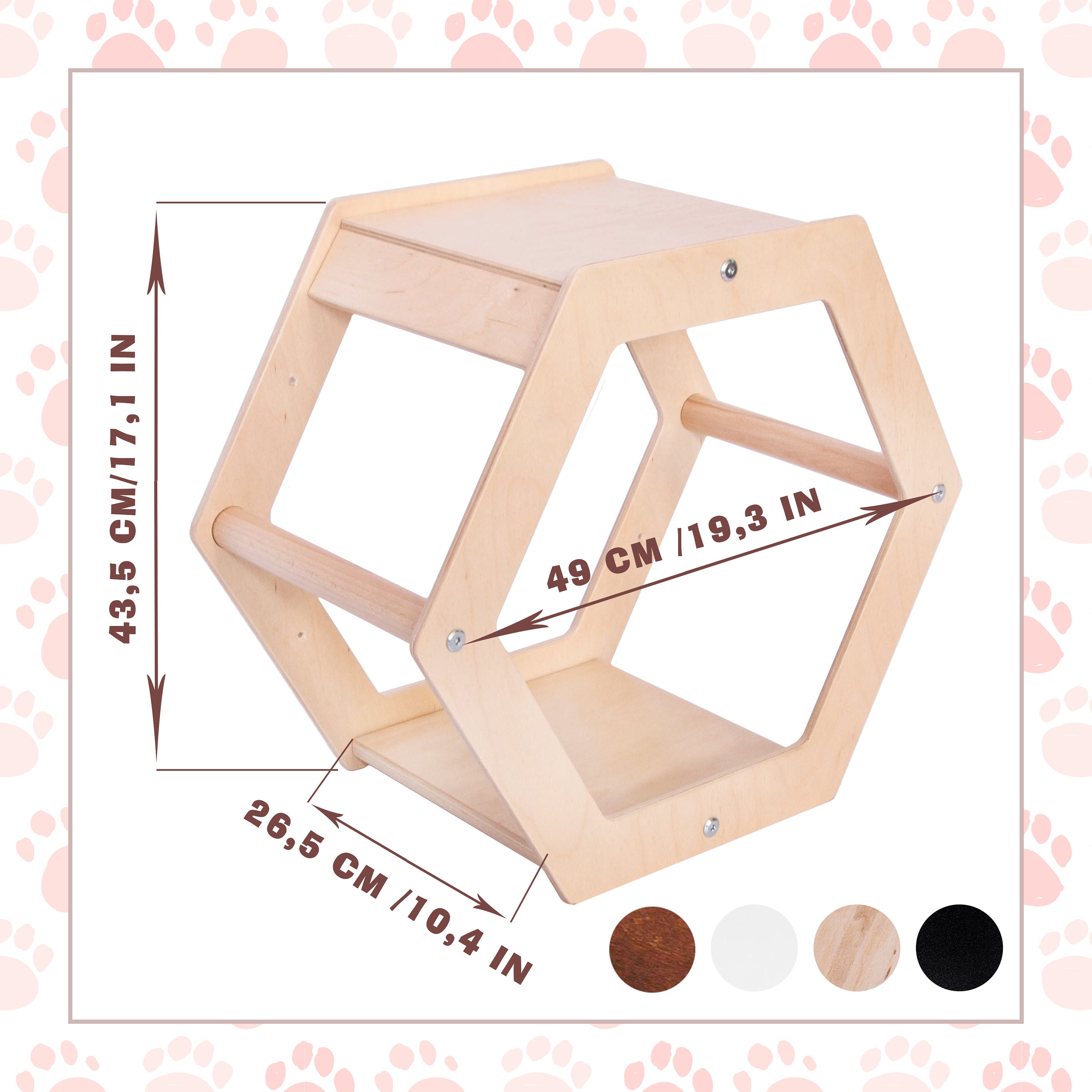 Cat wall shelf Pet house Cat hexagon shelf Kitty walk for wall Etsy