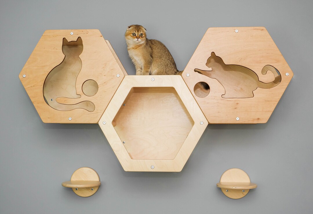 Cat Perch Modern Shelves for Cats Unique Cat Tree Etsy