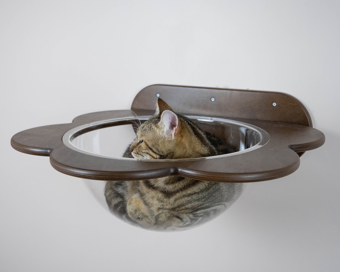 Rustic cat hammock Cat hammock wall Bed for cats Big cat shelf Etsy