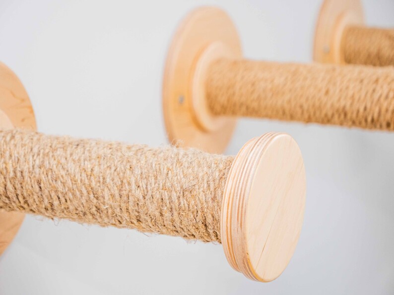 5 Cat Climbing Poles Set Wall Cat Scratcher Wall Mounted Etsy