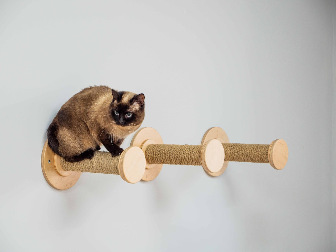 SET 3 SISAL CAT Scratchers Мodern Wall Cat Furniture Cat Etsy