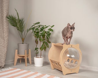 Modern cat bubble bed for cats and dogs, Indoor cat house, Unique design house, Cat lover gift, Small dog kennel, Pet Bed, Cat bedding