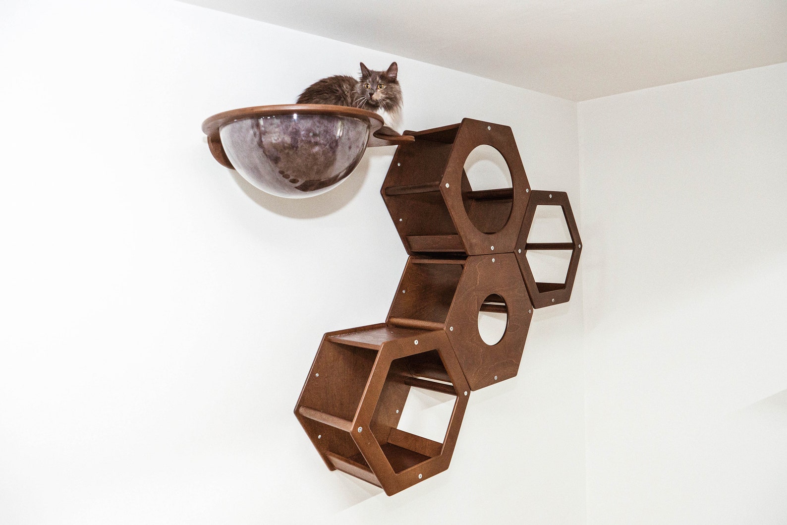 Geometric Cat Beds Stylish Cat Furniture Dark Cat Wall Etsy