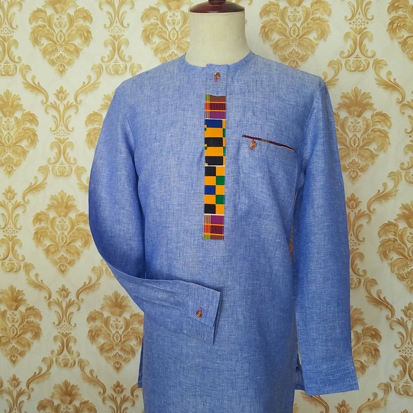 Kente Pocket White T-Shirt