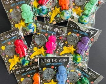 Out Of This World Party Packets. Each pack will contain 4 wax crayons. The A7 biofilm packets are biodegradable.