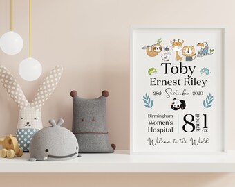 New Baby - Wild Animal Birth Print