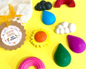 Weather Crayons Set of 8 different colours, sold in a bag with a swing tag label.