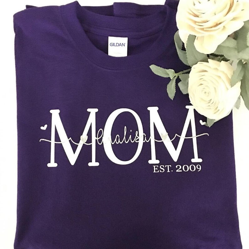 Mom shirt Est mom shirt Established Mom Shirt Mother's | Etsy