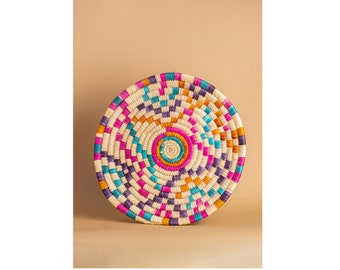 colorful Wicker Mat | Decorative Wall Décor