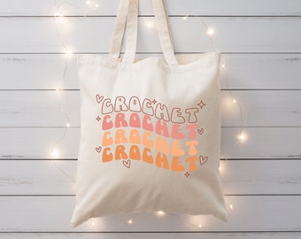 Crochet SVG, Crochet Lover t-shirt, Gift,  Cute Trendy Boho Retro Crochet Tote SVG, Crochet svg file, cut file for cricut, sublimation png