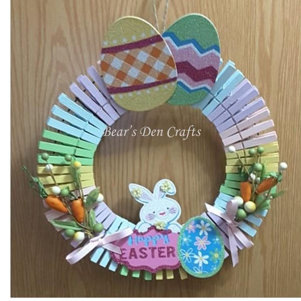 Clothespin Wreath - Etsy