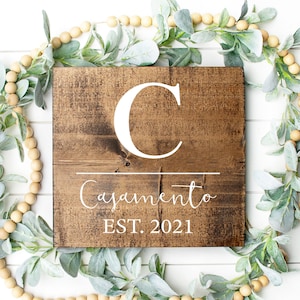 Personalized Wedding Gift for Couple | Gift for Married Couple | Established Sign | Established Wedding Signs | Engagement Gift | Name Sign