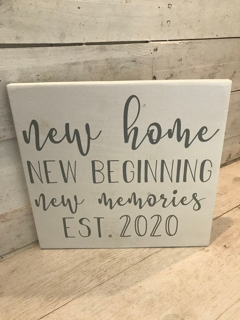 Download New Home New Beginning New Memories l Established Sign l ...