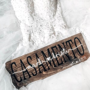 Personalized Bridal Shower Gift | Personalized Wedding Gift | Established Date Sign | Personalized Name Sign | Last Name Sign