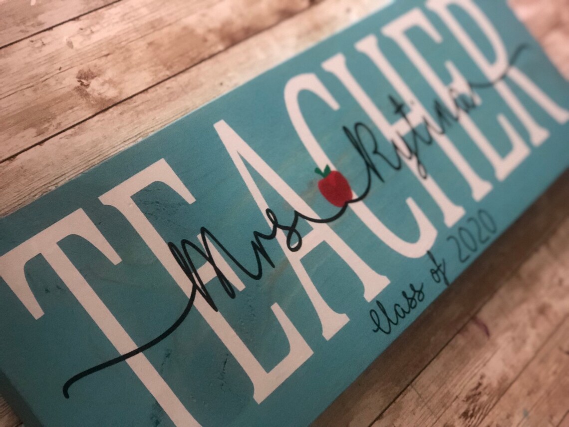 Teacher Sign L Classroom Teacher Wood Name Sign L Wood - Etsy