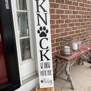 Do Not Knock Dog Sign | Large Porch Sign | Welcome Sign | Front Door ...