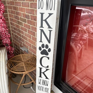 Do Not Knock Dog Sign | Large Porch Sign | Welcome Sign | Front Door ...
