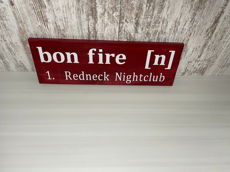 Bonfire Sign l Campfire Sign l Redneck Bonfire Sign l Wooden Fire Pit Sign l Funny Camping Signs l Outdoor Sign image 7