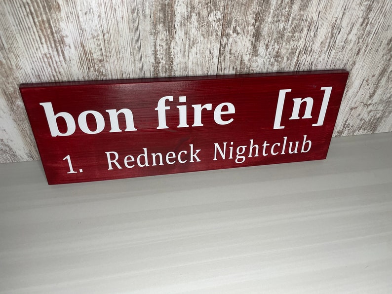 Bonfire Sign l Campfire Sign l Redneck Bonfire Sign l Wooden Fire Pit Sign l Funny Camping Signs l Outdoor Sign image 2