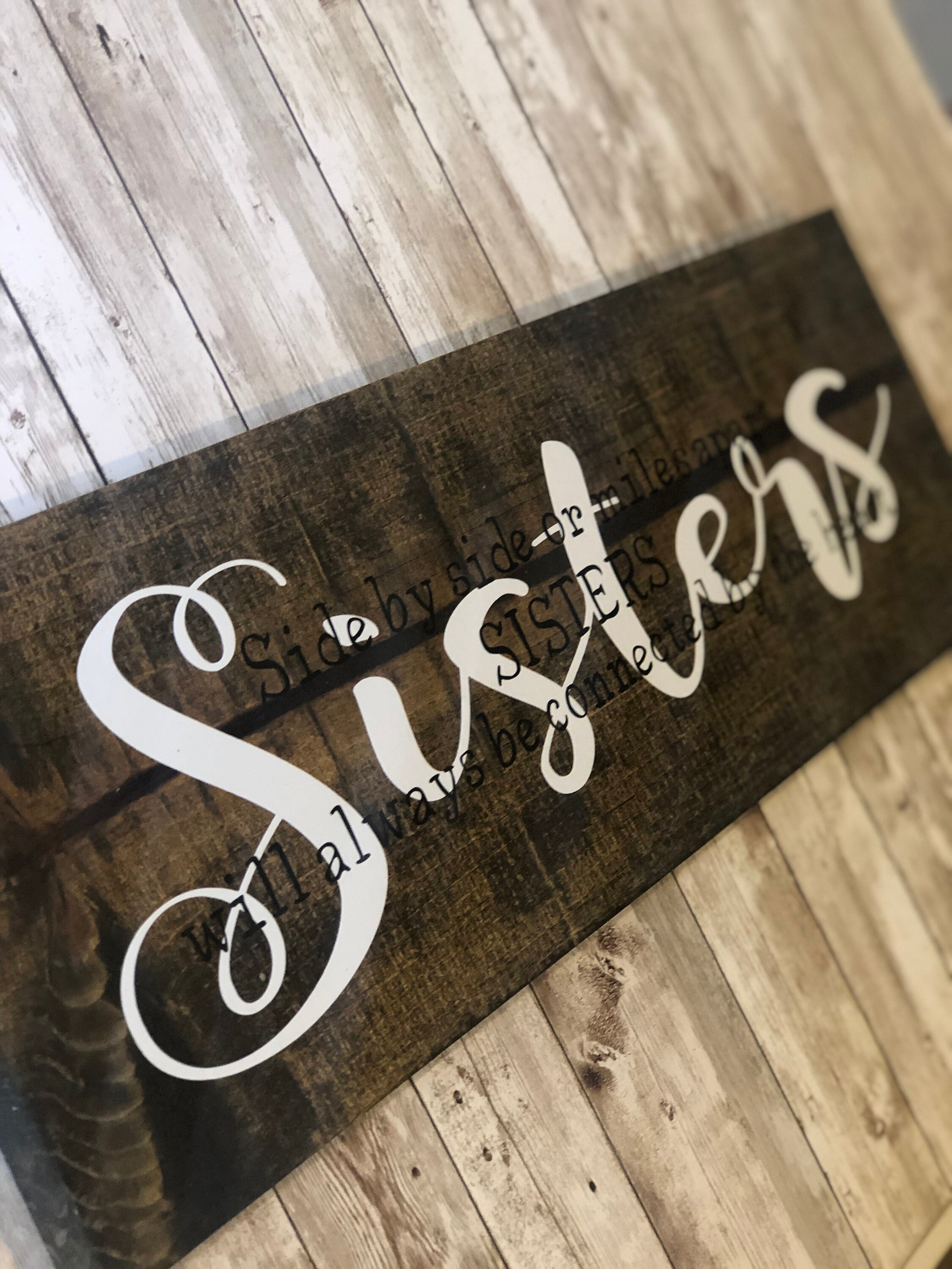 Gift for Sister Siblings Gift Sisters Wooden Sign l Etsy