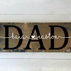 Dad Sign | Fathers Day Gift | Dad and Kids Sign l Established Sign l Gift for Dad l Personalized Gift l Fathers Day Gift Ideas
