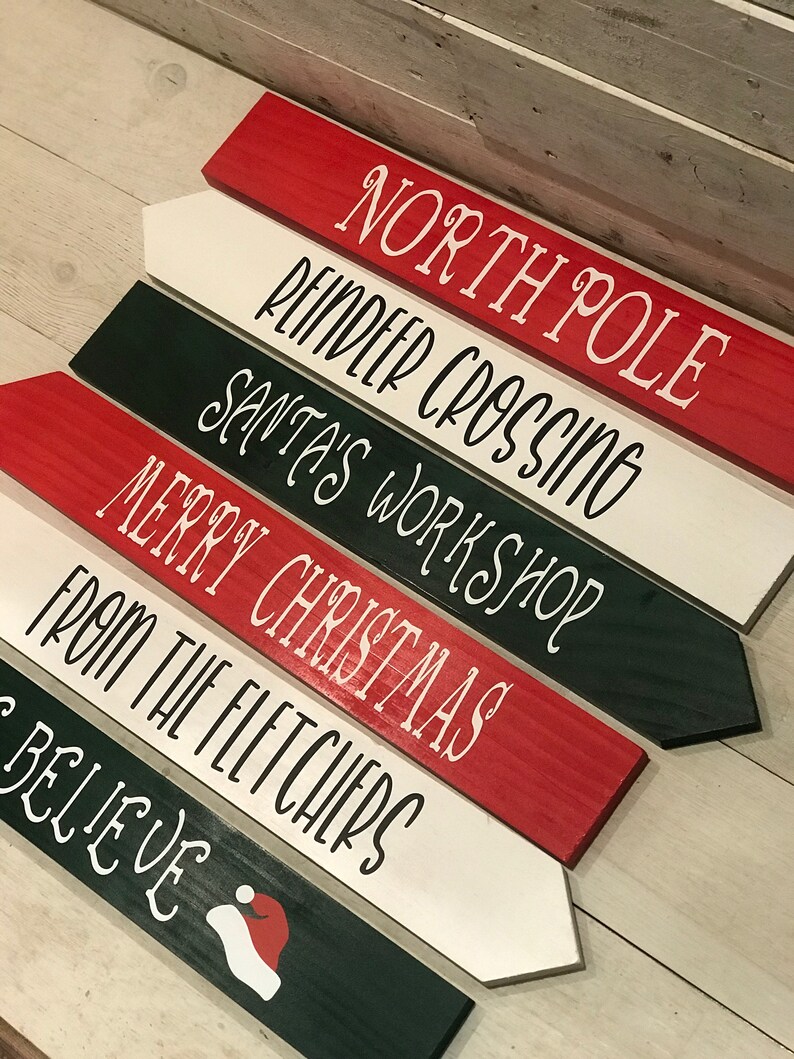 Christmas Directional Signs Christmas Destination Signs - Etsy