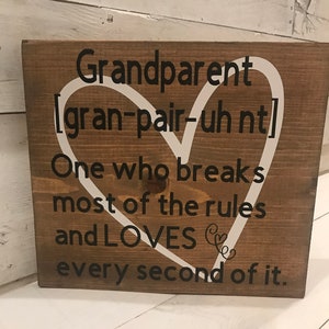 Grandparent Sign l Grandparent Definition Sign l Definition of Grandparent l Grandma Sign l Grandpa Sign l Mothers Day Gift l Gift for Mom