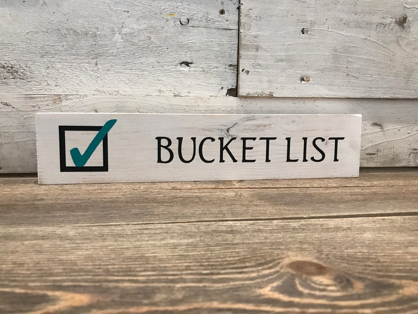 Bucket List Sign L Bucket List Check off Photo Prop Fun Sign Etsy