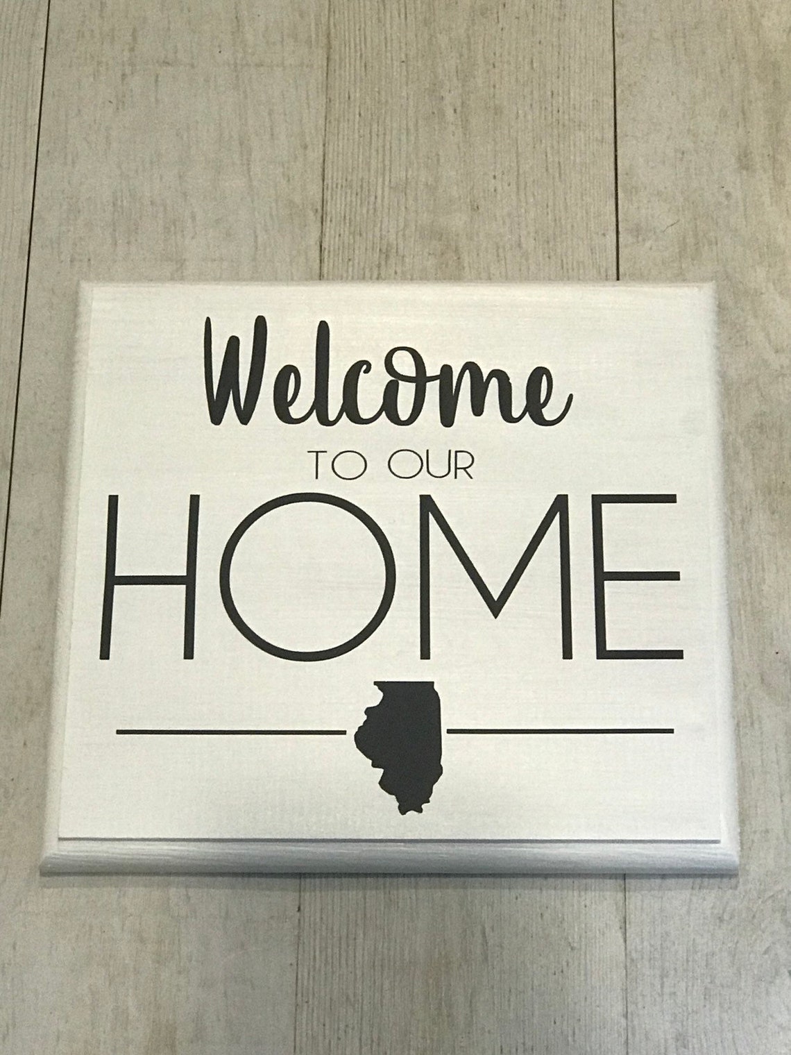 New Home Sign State Sign to Our Home Sign Etsy