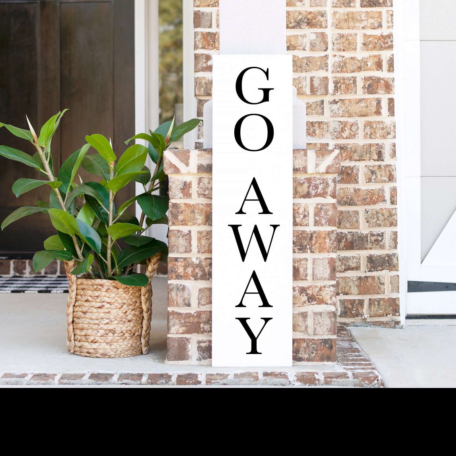 Go Away Porch Sign Sign Farmhouse Porch Decor Etsy