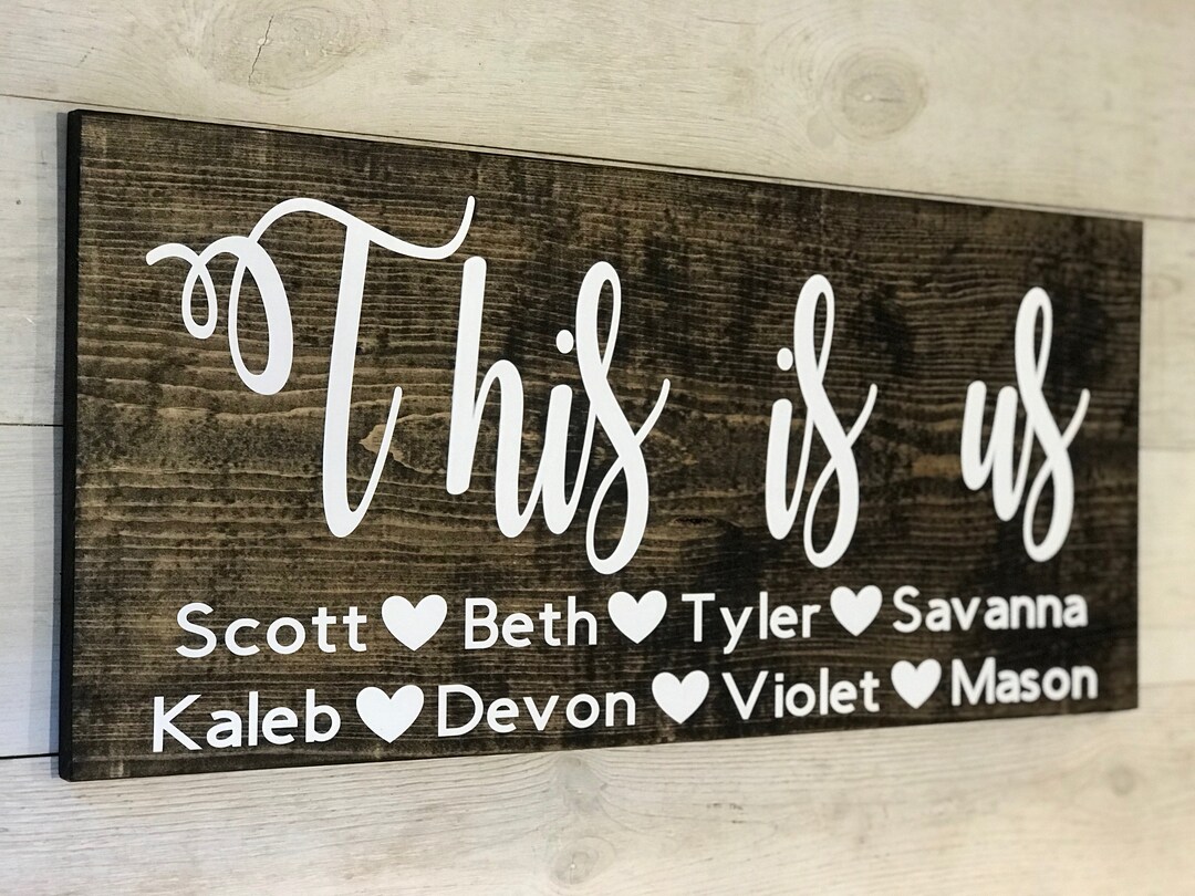 This is Us Sign L Family Name Sign L Personalized Name Sign L This is ...