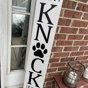 Do Not Knock Dog Sign | Large Porch Sign | Welcome Sign | Front Door ...