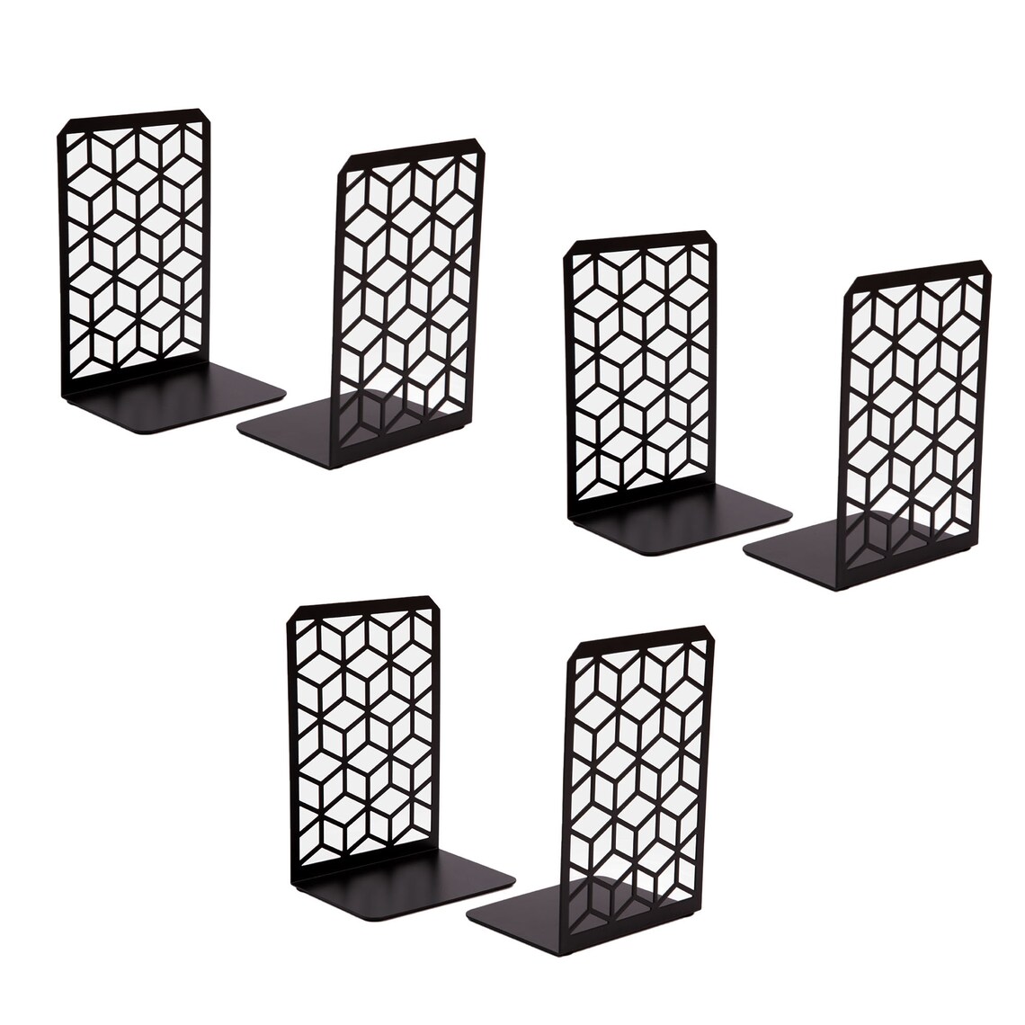 3D Metal Black Bookends for Heavy Books Premium Boho Book Etsy UK
