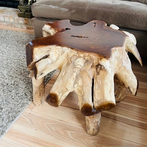 Teak Root Coffee Table Teak Wood End Table Teak Driftwood Side Table ...