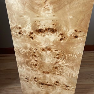 Custom Made to Order Genuine Burl Wood Pedestal Cube End Table Geometric Side Table Statue Display Modern Furniture Made in USA