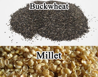 Organic Buckwheat Hulls and Organic Millet Hulls - filling for pillows cushions and crafts