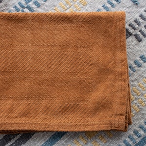 Eco-Friendly Organic Cotton Throw Blanket Organic Textiles Woven Throw Blanket Earth-Friendly Blanket Cotton Blanket Color Choice Herringbone BROWN