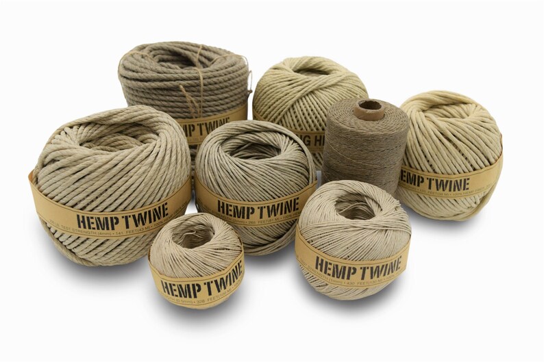 100 Hemp Twine Different Sizes Etsy
