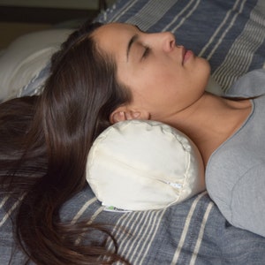 Organic Neck Roll Pillow | Massage Table Pillow | Pillow for Neck | Neck Bolster Prop | Organic Neck Pillow | Roll Pillow | Esthetician Gift