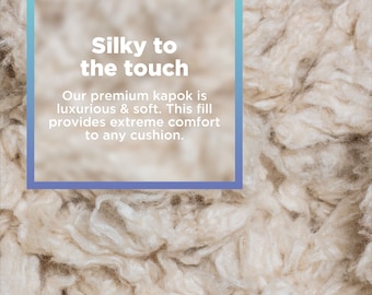 Organic Kapok Fiber Fluffed Fill | Eco-Friendly Kapok Filling | Pillow Stuffing | Toy Stuffing | Crafting Fill | Kapok Stuffing