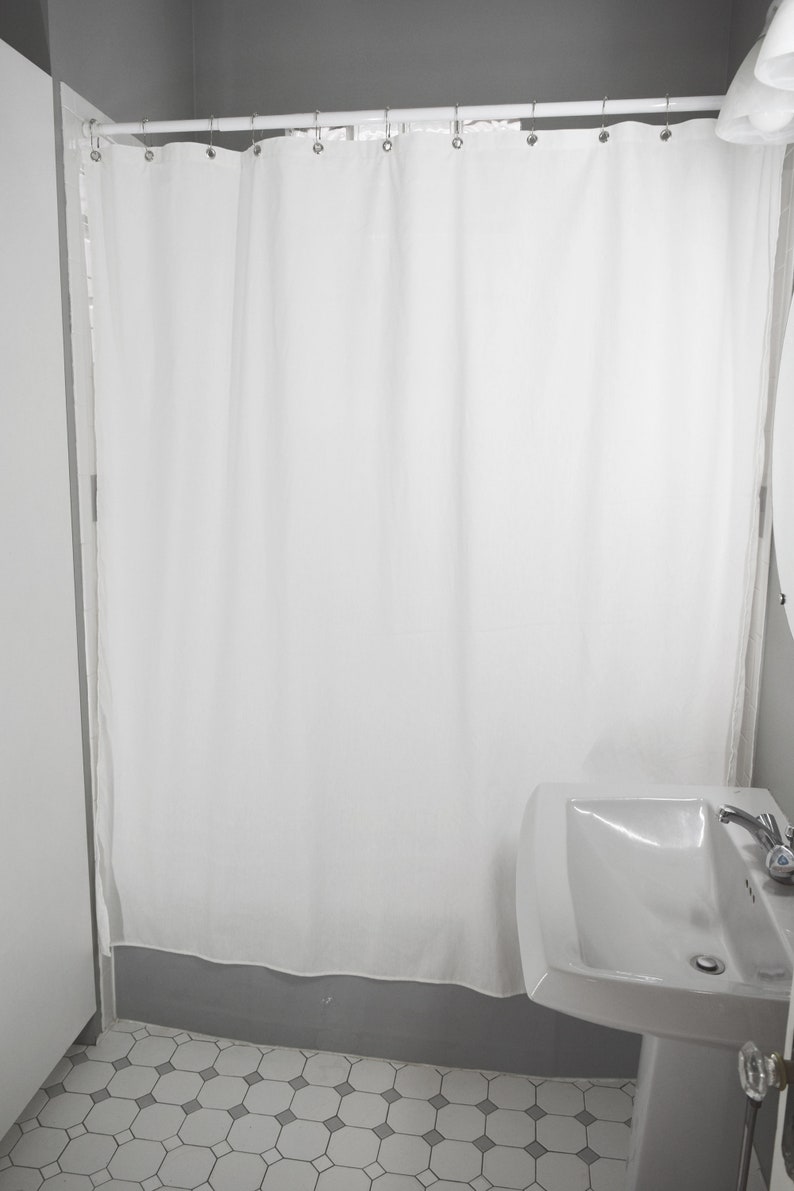 Ecofriendly Canvas Shower Curtain Organic Canvas Shower Etsy