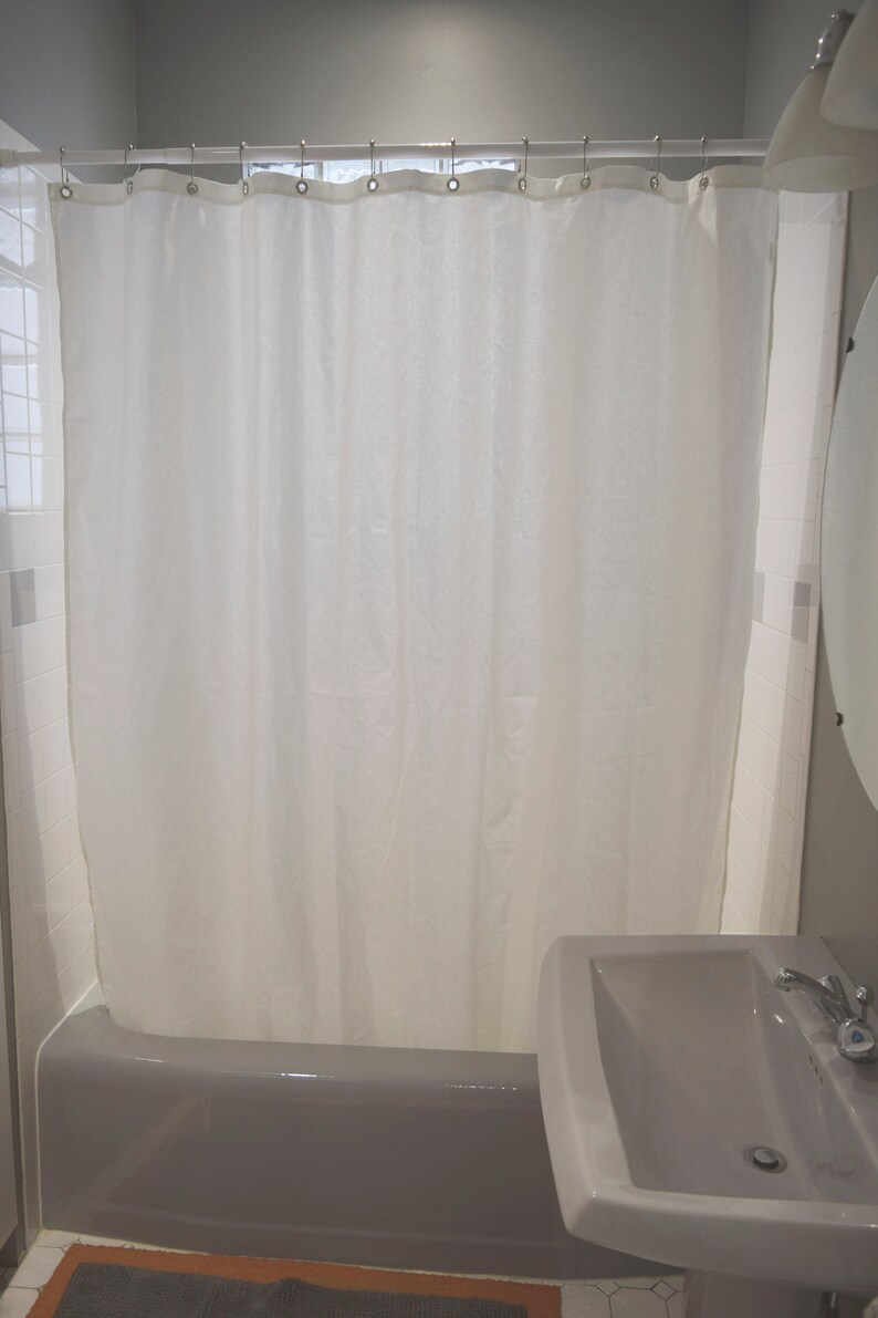 Cotton Shower Curtain Made in USA Etsy