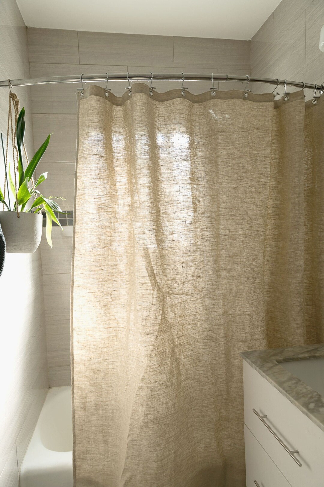 Ecofriendly Hemp Shower Curtain Sustainable Shower Curtain Hemp