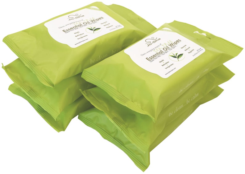Cleaning Wipes for Yoga Mats and Equipment Essential Oil Based Tea Tree 6-Pack
